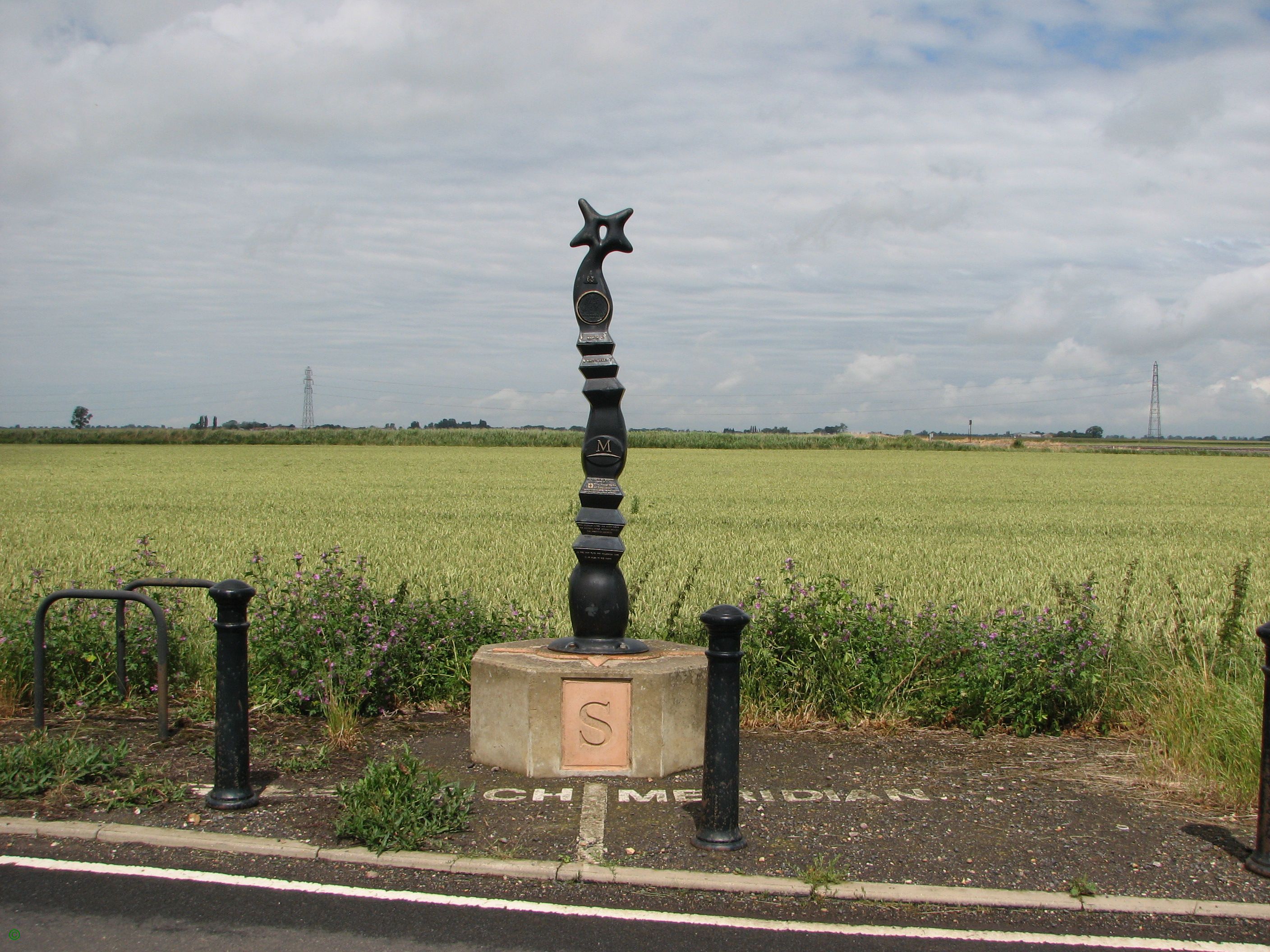 Greenwich Meridian Marker; England; Cambridgeshire; Turves